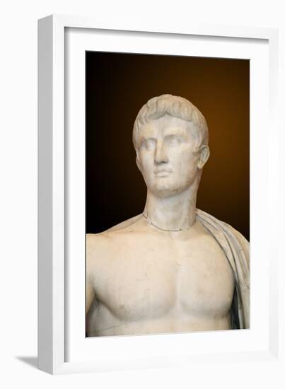 Statue of Augustus as Jupiter, First Half of 1st Century Bc-null-Framed Photographic Print