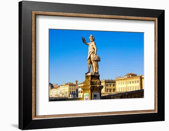 Statue of Autumn, Ponte Santa Trinita, Florence (Firenze), UNESCO World Heritage Site, Tuscany-Nico Tondini-Framed Photographic Print