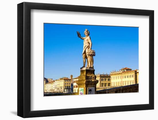 Statue of Autumn, Ponte Santa Trinita, Florence (Firenze), UNESCO World Heritage Site, Tuscany-Nico Tondini-Framed Photographic Print