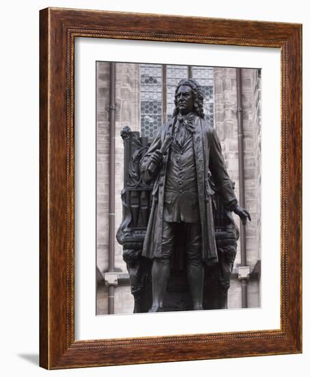 Statue of Bach, Leipzig, Saxony, Germany, Europe-Michael Snell-Framed Photographic Print