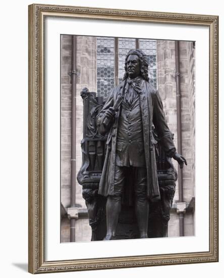 Statue of Bach, Leipzig, Saxony, Germany, Europe-Michael Snell-Framed Photographic Print