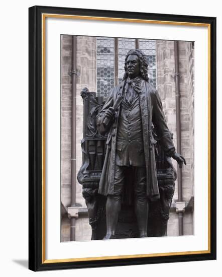 Statue of Bach, Leipzig, Saxony, Germany, Europe-Michael Snell-Framed Photographic Print