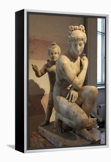 Statue of Bathing Aphrodite and Eros-null-Framed Premier Image Canvas