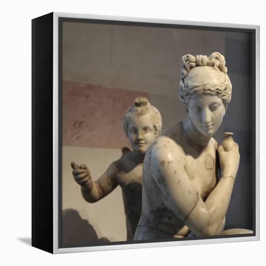 Statue of Bathing Aphrodite and Eros-null-Framed Premier Image Canvas