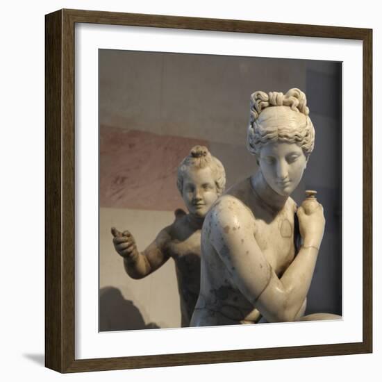 Statue of Bathing Aphrodite and Eros-null-Framed Photographic Print