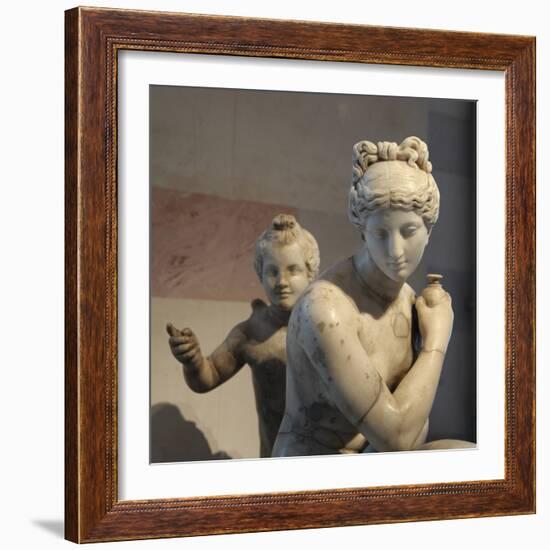 Statue of Bathing Aphrodite and Eros-null-Framed Photographic Print