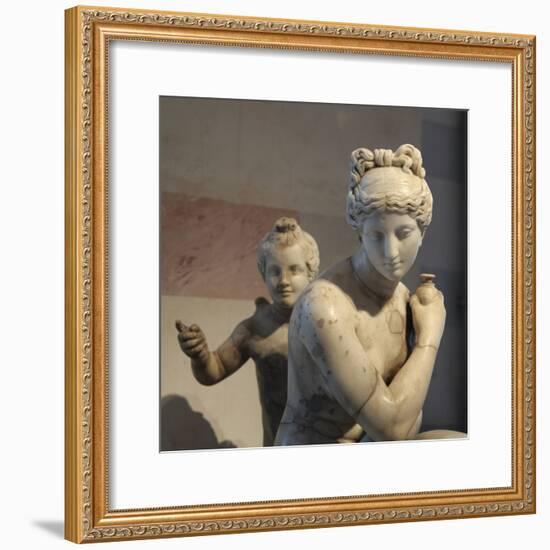 Statue of Bathing Aphrodite and Eros-null-Framed Photographic Print