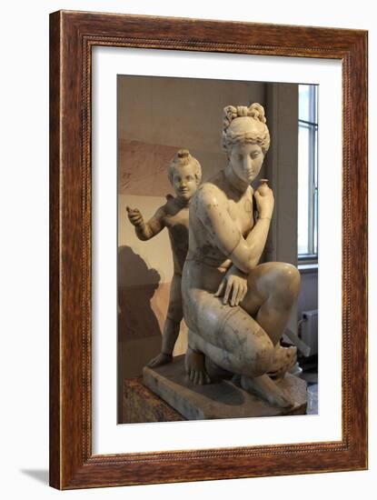 Statue of Bathing Aphrodite and Eros-null-Framed Photographic Print