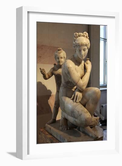 Statue of Bathing Aphrodite and Eros-null-Framed Photographic Print