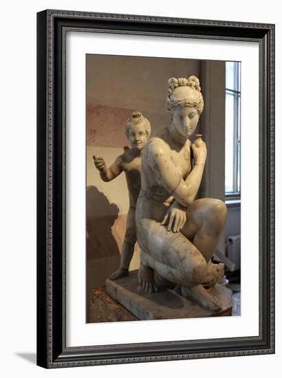 Statue of Bathing Aphrodite and Eros-null-Framed Photographic Print