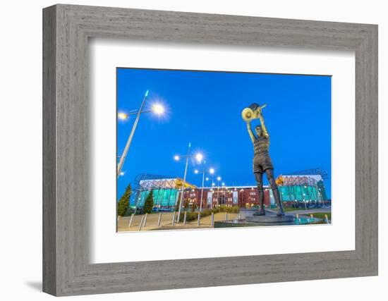 Statue of Billy McNeill lifting Europen Cup, Celtic Park, Parkhead, Glasgow, Scotland-John Guidi-Framed Photographic Print