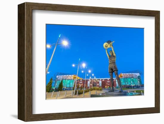 Statue of Billy McNeill lifting Europen Cup, Celtic Park, Parkhead, Glasgow, Scotland-John Guidi-Framed Photographic Print