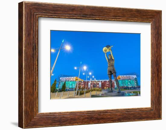 Statue of Billy McNeill lifting Europen Cup, Celtic Park, Parkhead, Glasgow, Scotland-John Guidi-Framed Photographic Print