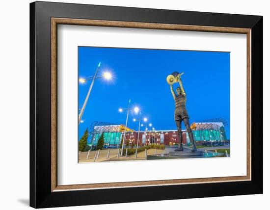 Statue of Billy McNeill lifting Europen Cup, Celtic Park, Parkhead, Glasgow, Scotland-John Guidi-Framed Photographic Print