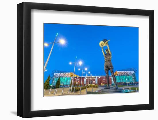 Statue of Billy McNeill lifting Europen Cup, Celtic Park, Parkhead, Glasgow, Scotland-John Guidi-Framed Photographic Print