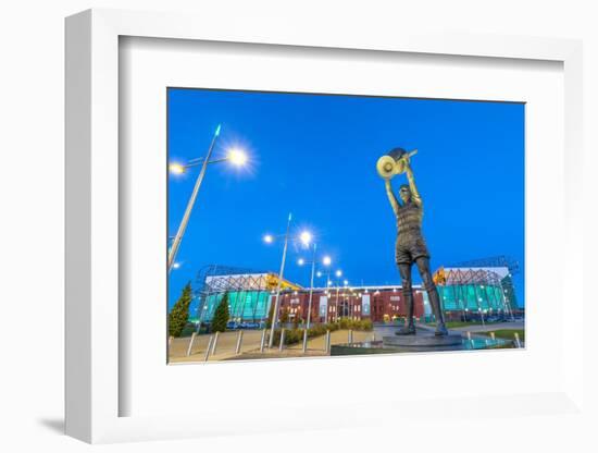 Statue of Billy McNeill lifting Europen Cup, Celtic Park, Parkhead, Glasgow, Scotland-John Guidi-Framed Photographic Print