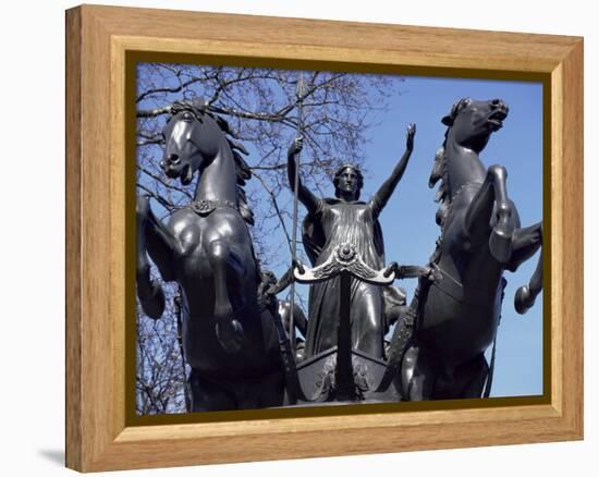 Statue of Boadicea, Westminster, London, England, United Kingdom-Walter Rawlings-Framed Premier Image Canvas