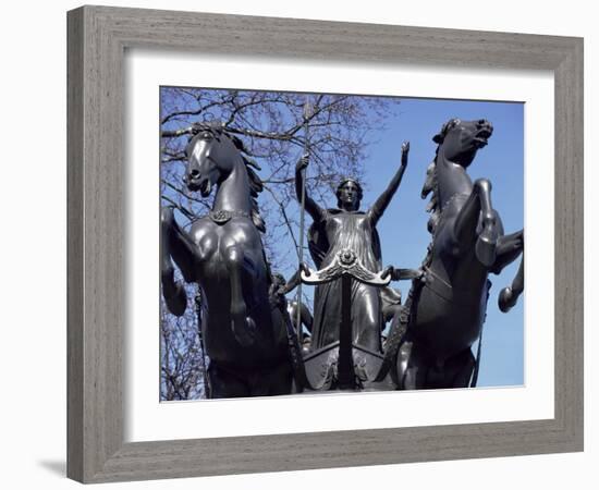 Statue of Boadicea, Westminster, London, England, United Kingdom-Walter Rawlings-Framed Photographic Print
