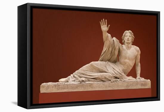 Statue of Bonchamps, Charles Melchior Artus, Marquis of Bonchamps (1760-1793), French Soldier, Comm-Pierre Jean David d'Angers-Framed Premier Image Canvas