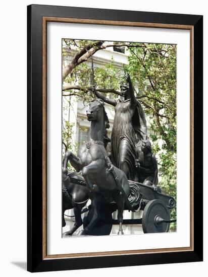 Statue of Boudicca and Her Daughters in a Chariot, Thames Embankment, London, 19th Century-Thomas Thornycroft-Framed Photographic Print