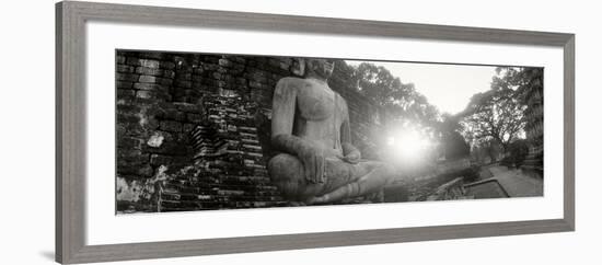 Statue of Buddha at Sunset, Sukhothai Historical Park, Sukhothai, Thailand-null-Framed Photographic Print