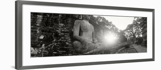 Statue of Buddha at Sunset, Sukhothai Historical Park, Sukhothai, Thailand-null-Framed Photographic Print