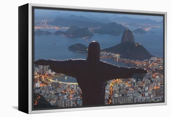 Statue of Christ the Redeemer, Corcovado, Rio De Janeiro, Brazil, South America-Angelo-Framed Premier Image Canvas