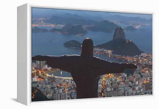 Statue of Christ the Redeemer, Corcovado, Rio De Janeiro, Brazil, South America-Angelo-Framed Premier Image Canvas