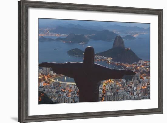 Statue of Christ the Redeemer, Corcovado, Rio De Janeiro, Brazil, South America-Angelo-Framed Photographic Print