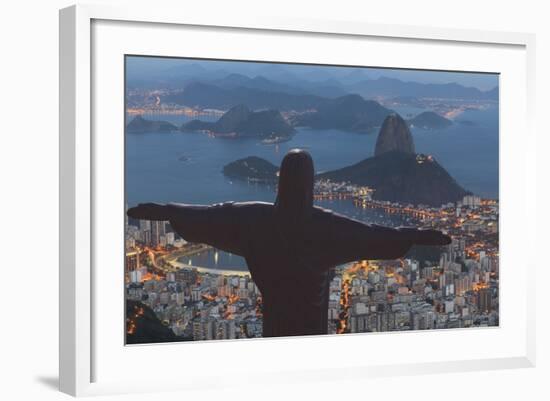 Statue of Christ the Redeemer, Corcovado, Rio De Janeiro, Brazil, South America-Angelo-Framed Photographic Print