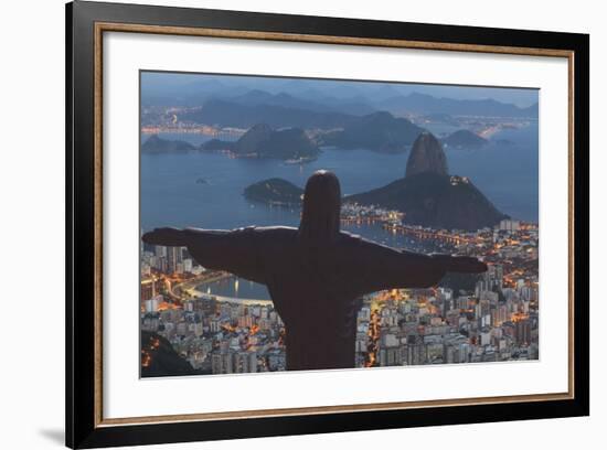 Statue of Christ the Redeemer, Corcovado, Rio De Janeiro, Brazil, South America-Angelo-Framed Photographic Print