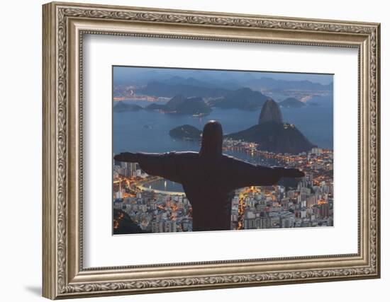 Statue of Christ the Redeemer, Corcovado, Rio De Janeiro, Brazil, South America-Angelo-Framed Photographic Print