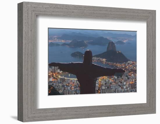 Statue of Christ the Redeemer, Corcovado, Rio De Janeiro, Brazil, South America-Angelo-Framed Photographic Print