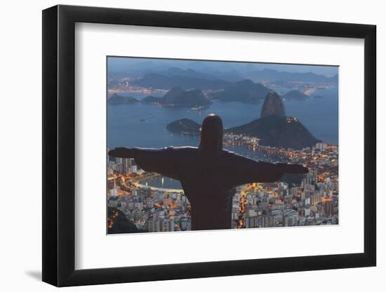 Statue of Christ the Redeemer, Corcovado, Rio De Janeiro, Brazil, South America-Angelo-Framed Photographic Print