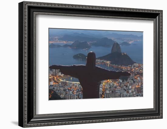 Statue of Christ the Redeemer, Corcovado, Rio De Janeiro, Brazil, South America-Angelo-Framed Photographic Print