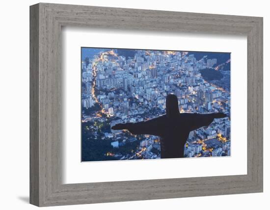 Statue of Christ the Redeemer, Corcovado, Rio De Janeiro, Brazil, South America-Angelo-Framed Photographic Print