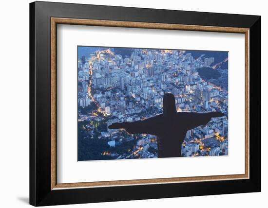 Statue of Christ the Redeemer, Corcovado, Rio De Janeiro, Brazil, South America-Angelo-Framed Photographic Print