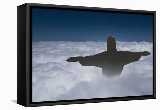 Statue of Christ the Redeemer Rising Above the Clouds-Angelo-Framed Premier Image Canvas