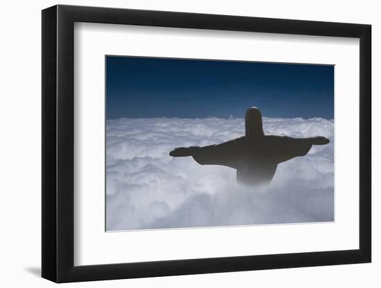 Statue of Christ the Redeemer Rising Above the Clouds-Angelo-Framed Photographic Print