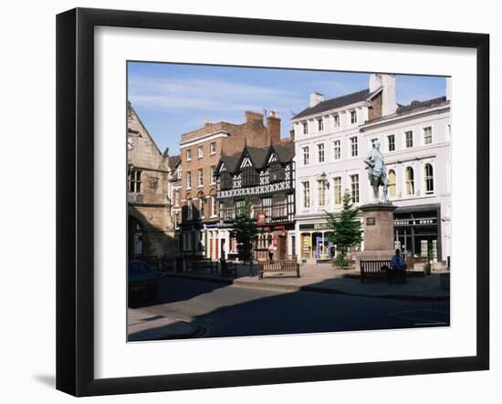 Statue of Clive of India in the Square, Shrewsbury, Shropshire, England, United Kingdom-Peter Scholey-Framed Photographic Print