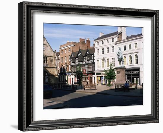 Statue of Clive of India in the Square, Shrewsbury, Shropshire, England, United Kingdom-Peter Scholey-Framed Photographic Print