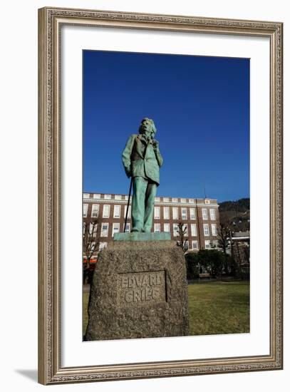 Statue of Composer Edvard Grieg, Bergen, Hordaland, Norway, Scandinavia, Europe-Robert Harding-Framed Photographic Print