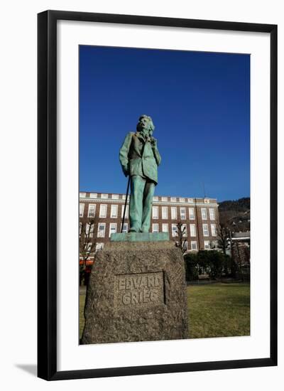 Statue of Composer Edvard Grieg, Bergen, Hordaland, Norway, Scandinavia, Europe-Robert Harding-Framed Photographic Print