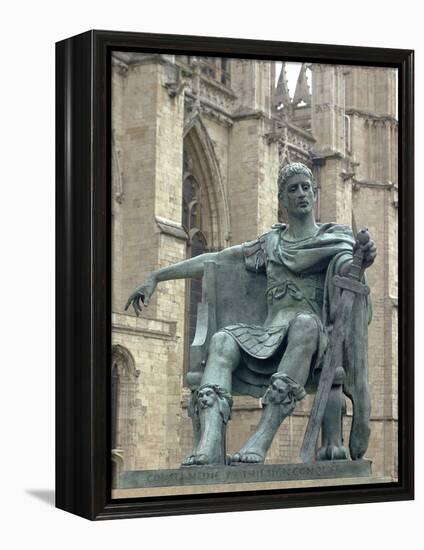 Statue of Constantine the Great at York, England, Where He was Proclaimed Roman Emperor in 306-null-Framed Premier Image Canvas