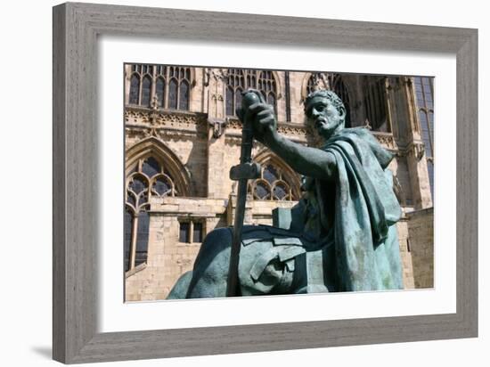 Statue of Constantine the Great, York, North Yorkshire-Peter Thompson-Framed Photographic Print