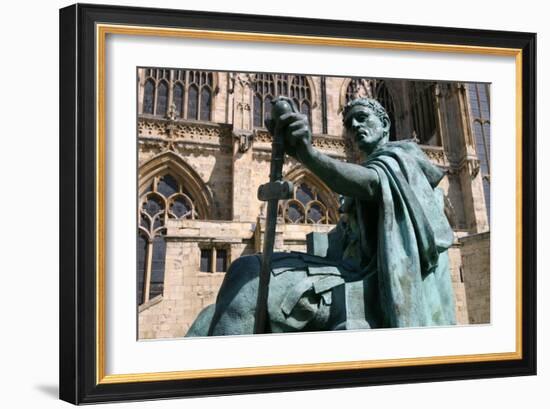 Statue of Constantine the Great, York, North Yorkshire-Peter Thompson-Framed Photographic Print