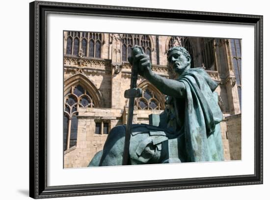 Statue of Constantine the Great, York, North Yorkshire-Peter Thompson-Framed Photographic Print