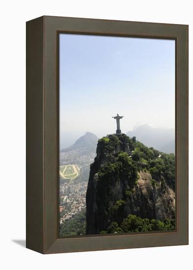 Statue Of Corcovado Cristo Redentor In Rio De Janeiro Brazil, City Of Games Os 2016-mangostock-Framed Premier Image Canvas