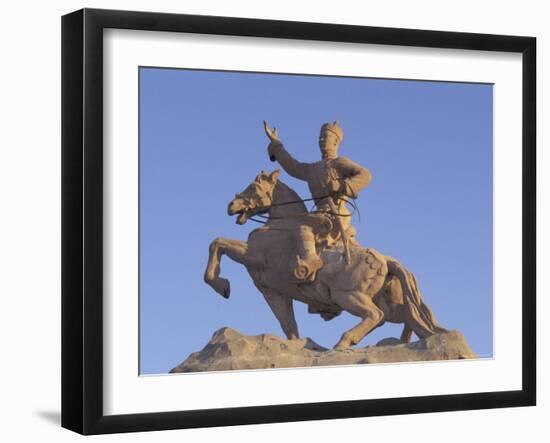 Statue of Damdiny Sukhbaatar, Ulaan Baatar, Mongolia-Keren Su-Framed Photographic Print