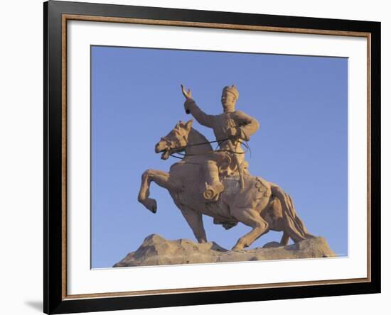 Statue of Damdiny Sukhbaatar, Ulaan Baatar, Mongolia-Keren Su-Framed Photographic Print